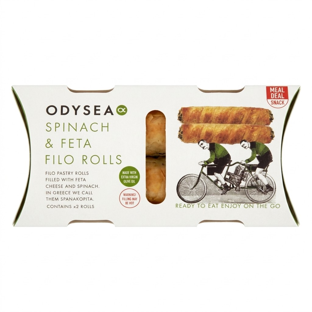 Odysea Spinach & Feta Filo Rolls 2 rolls