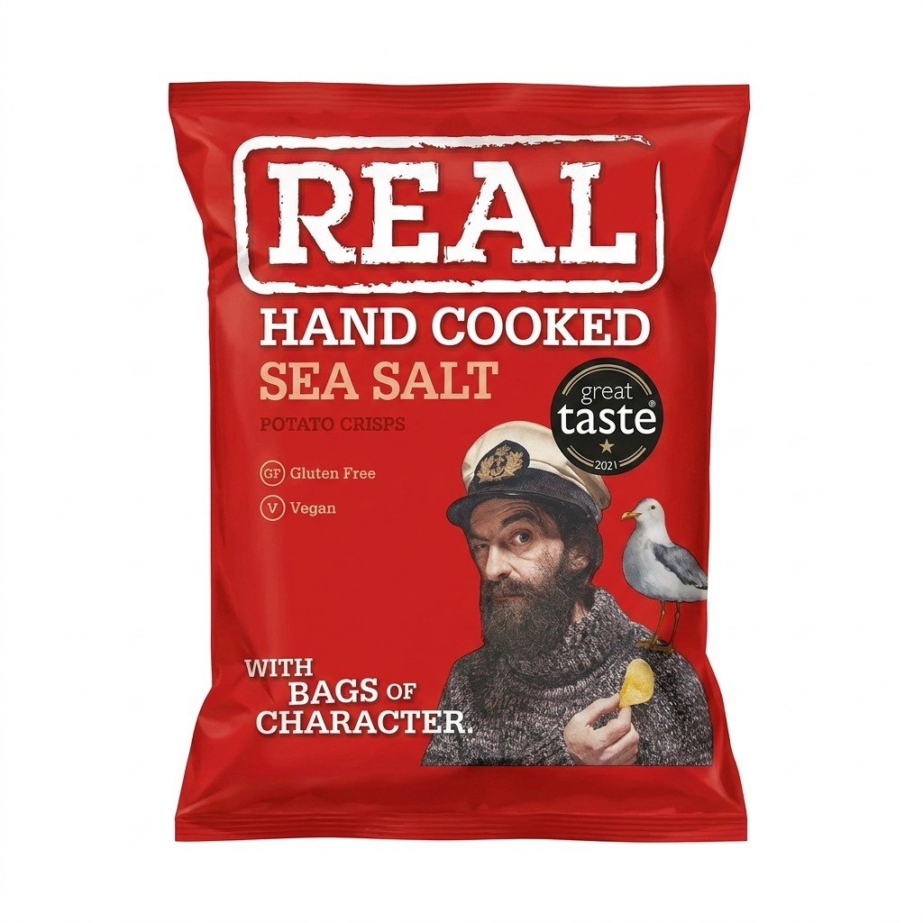 REAL Hand Cooked Sea Salt Potato Crisps 35g