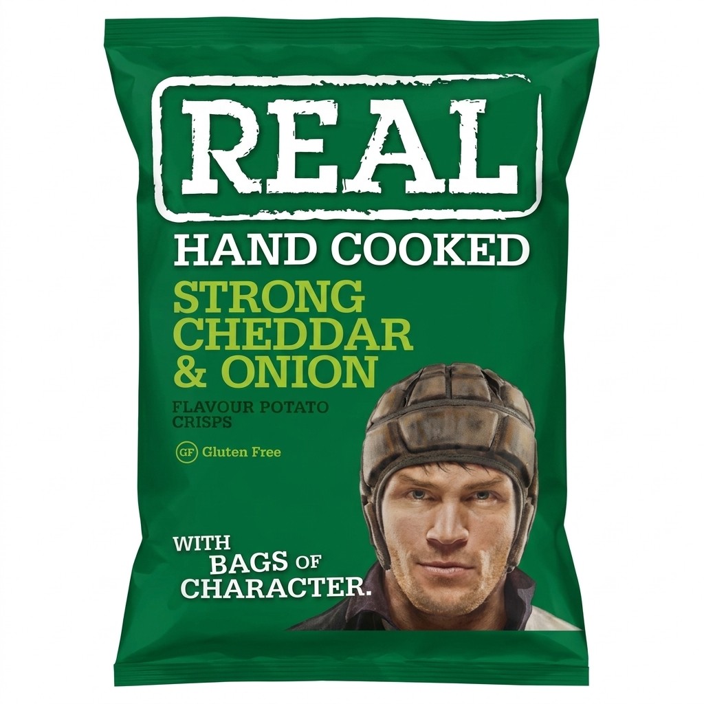 REAL Strong Cheddar & Onion Crisps 35g