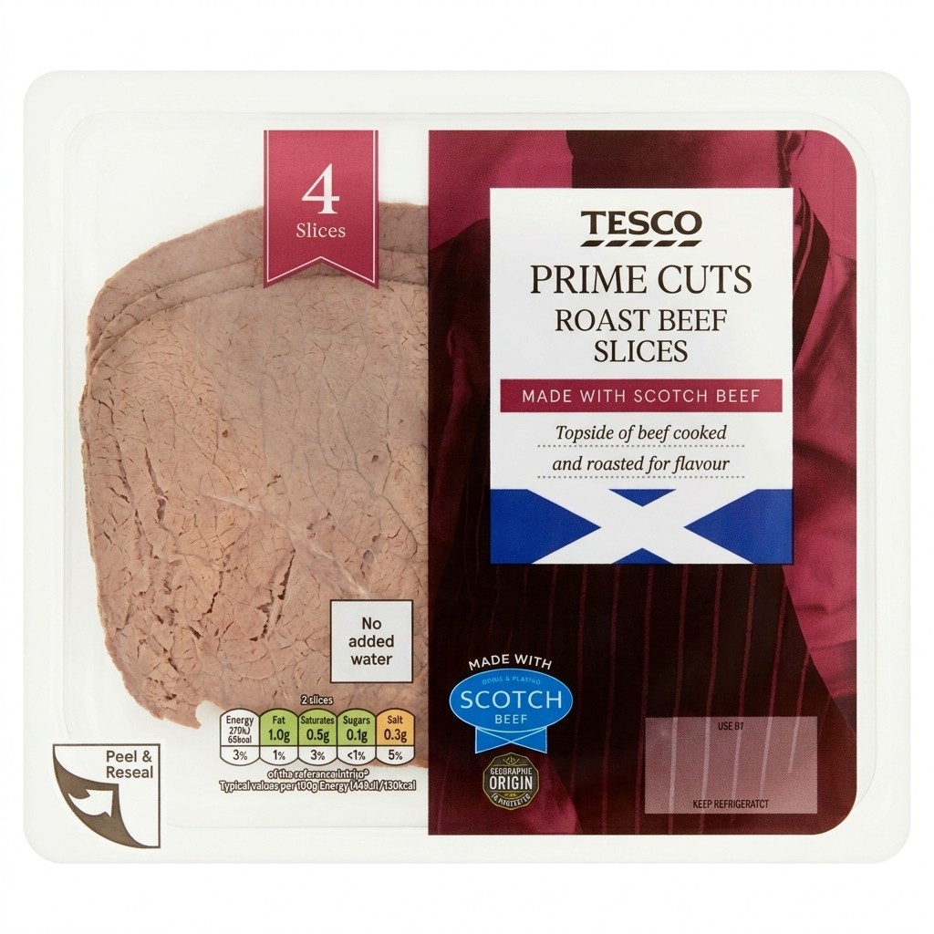 Tesco Prime Cuts Roast Beef Slices 100g