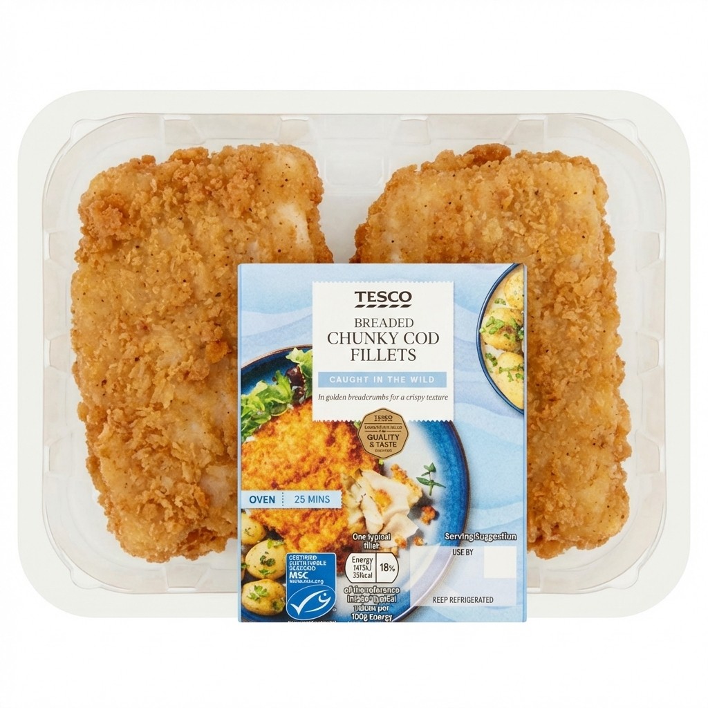 Tesco Breaded Chunky Cod Fillets 350g
