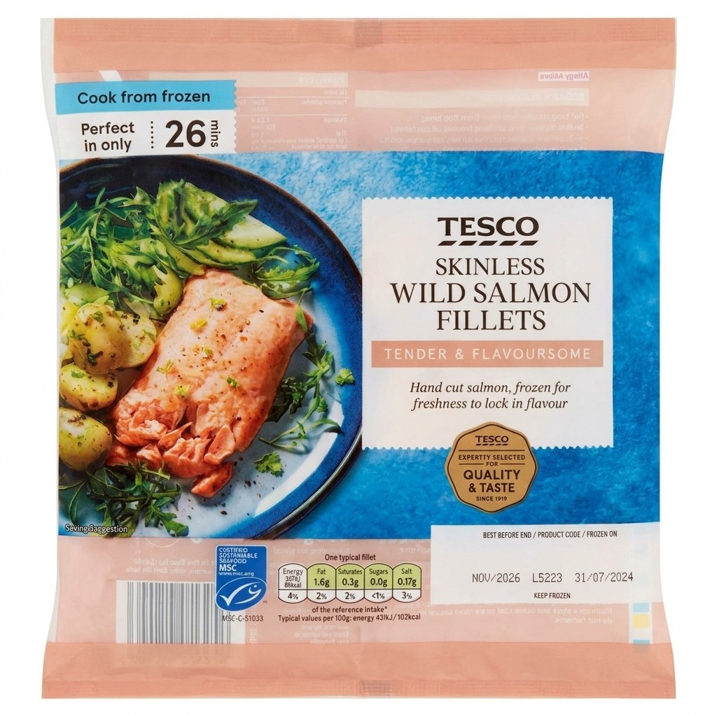 Tesco Skinless Wild Salmon Fillets 330g