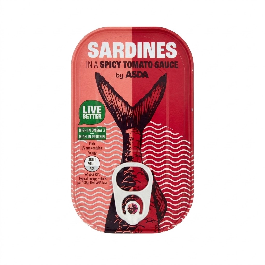 ASDA Sardines in Spicy Tomato Sauce 120g