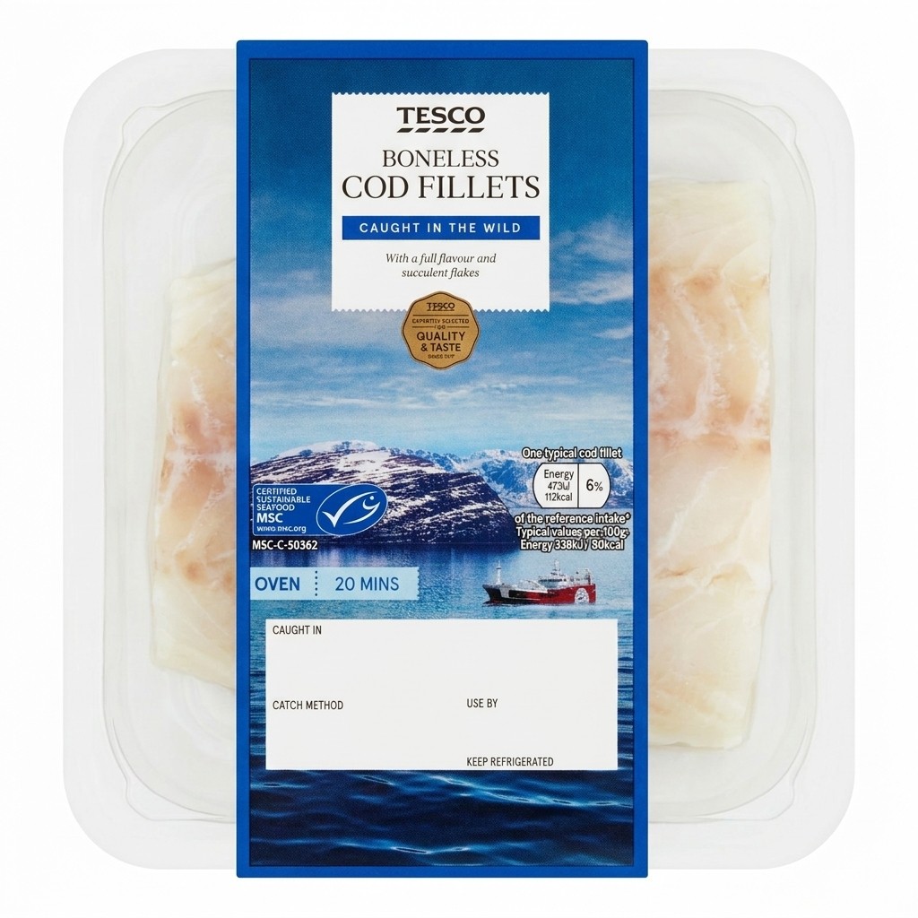 Tesco Boneless Cod Fillets 280g