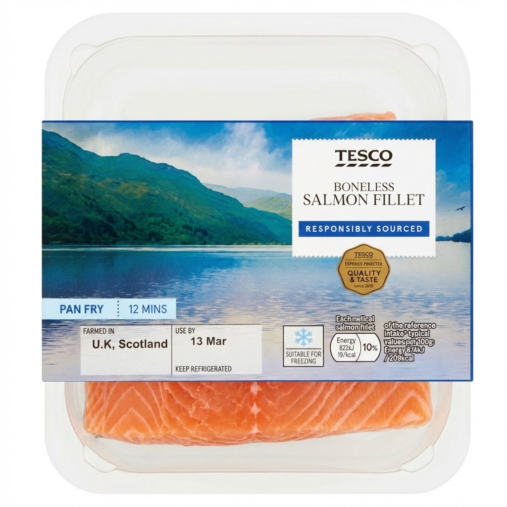Tesco Boneless Salmon Fillet 130g