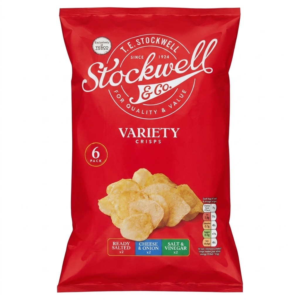Stockwell Variety Crisps 6x25g