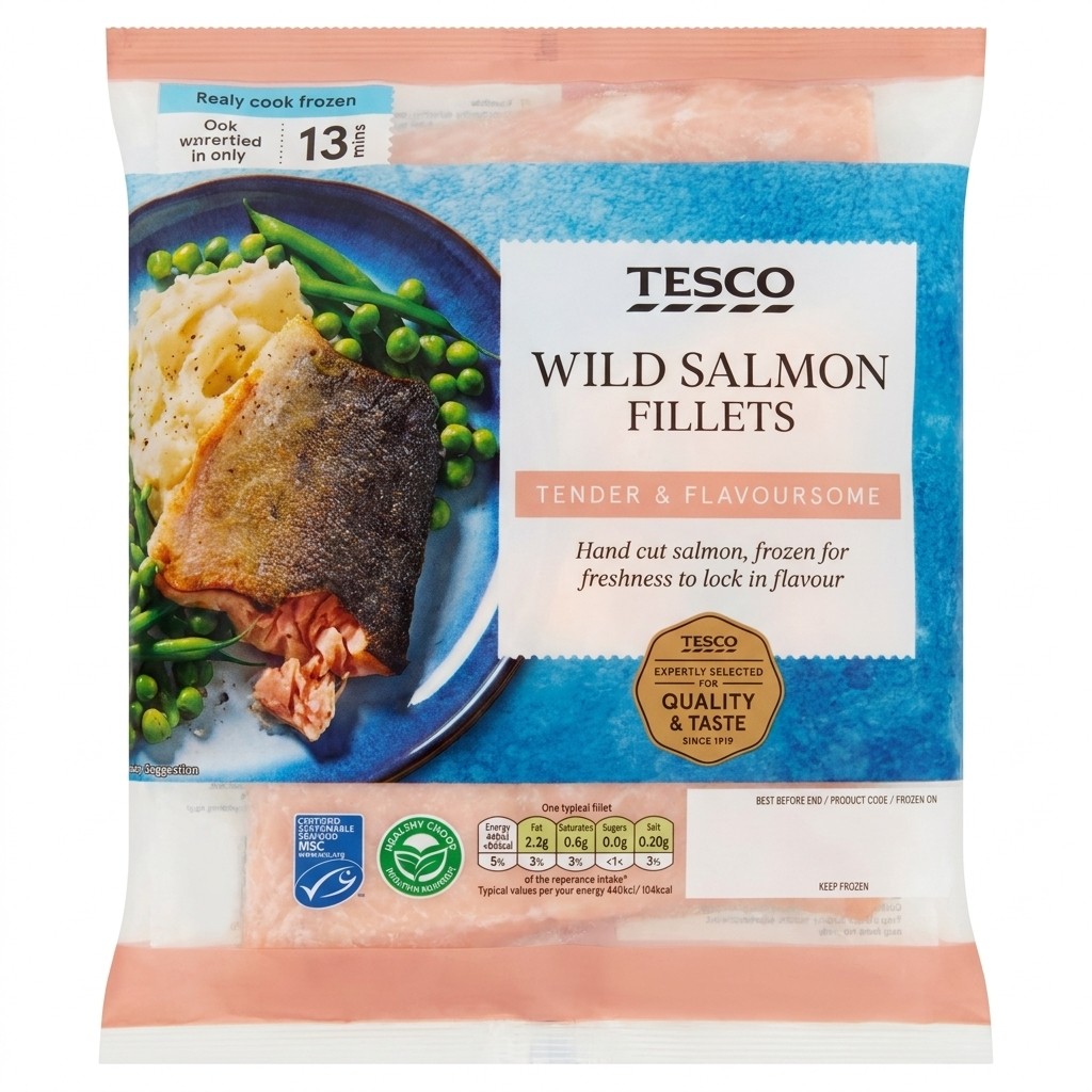 Tesco Wild Salmon Fillets 500g