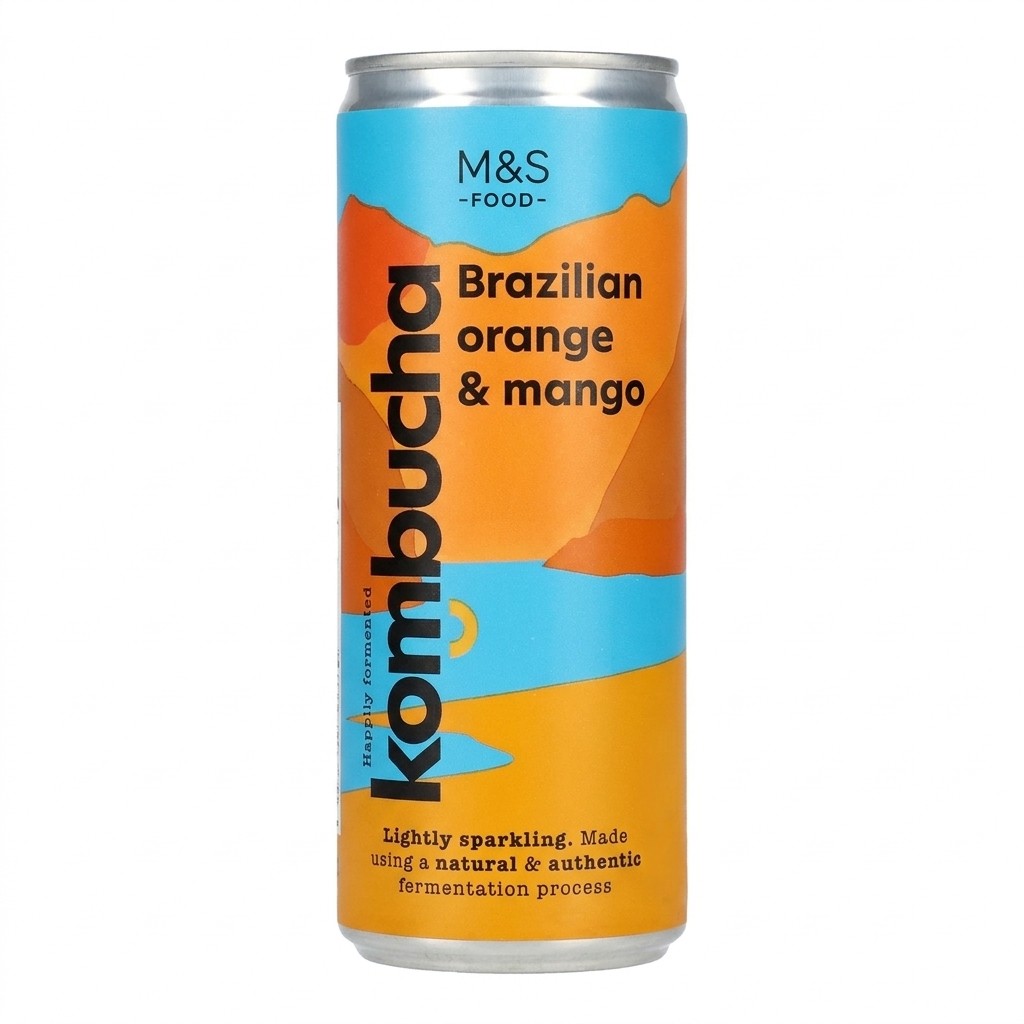 M&S Kombucha Brazilian Orange & Mango 250ml