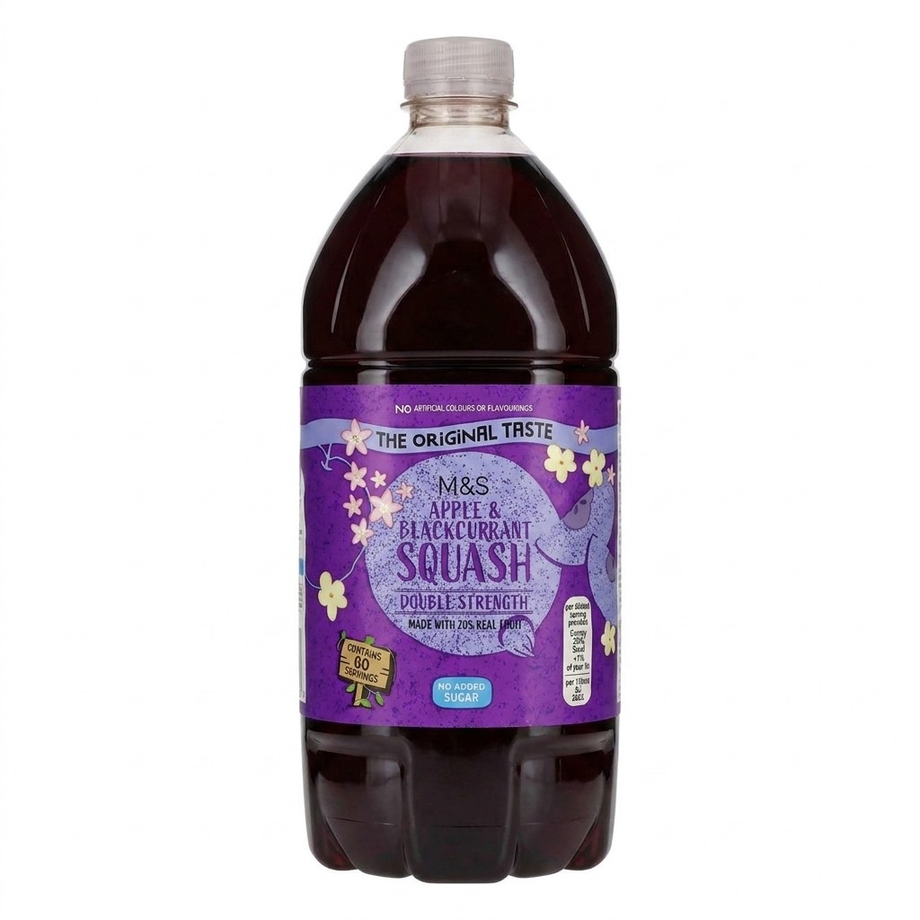 M&S Apple & Blackcurrant Squash 1.5l