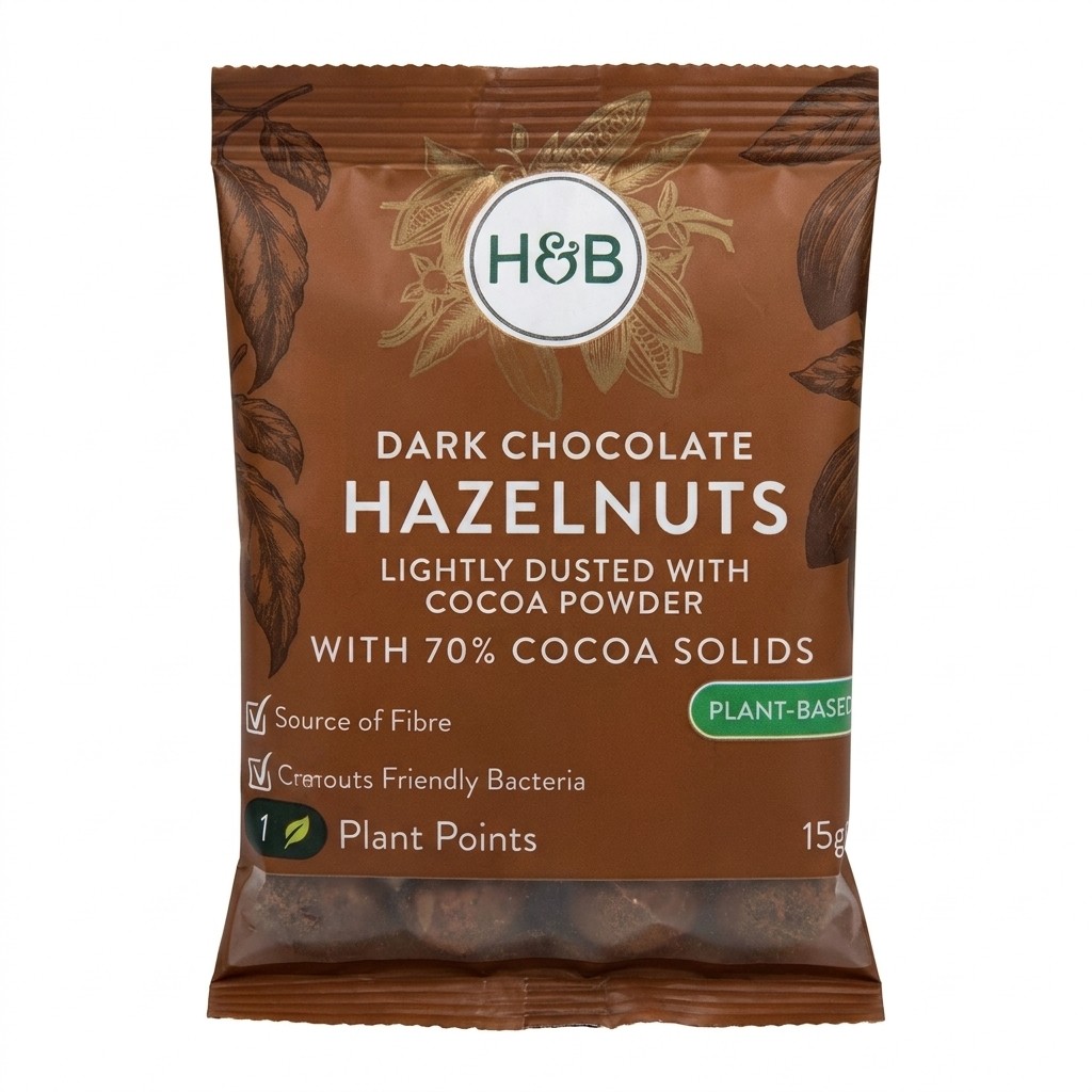 H&B Dark Chocolate Hazelnuts 30g