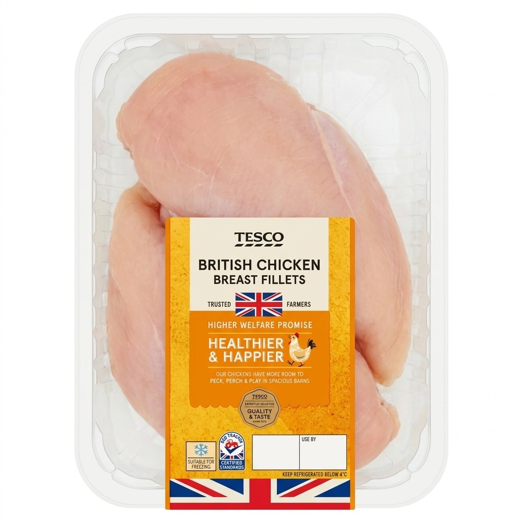 Tesco British Chicken Breast Fillets 650g