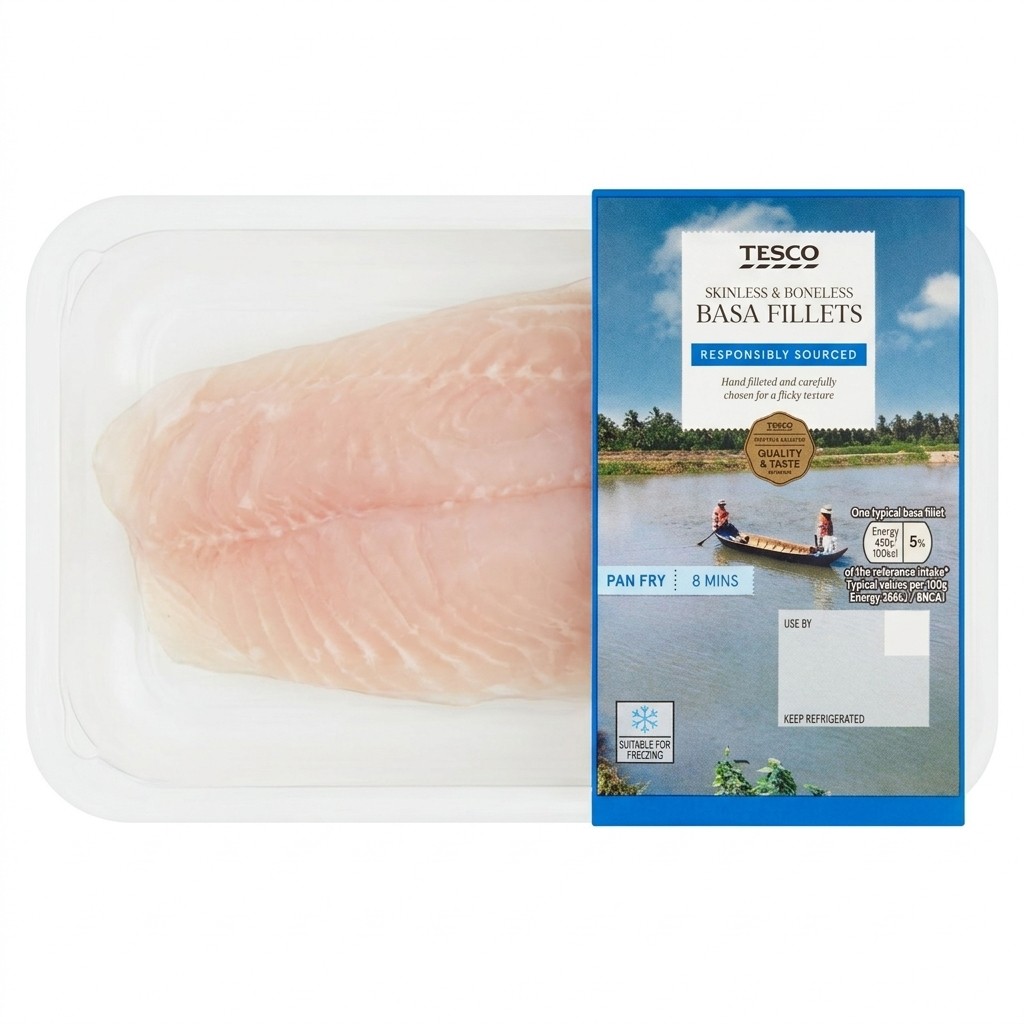 Tesco Skinless & Boneless Basa Fillets 250g