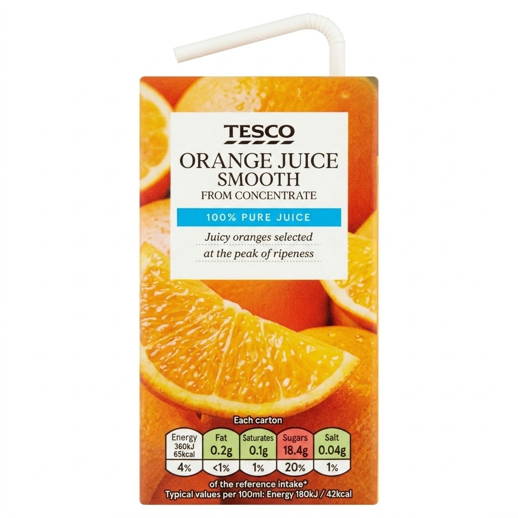 Tesco Orange Juice Smooth 200ml