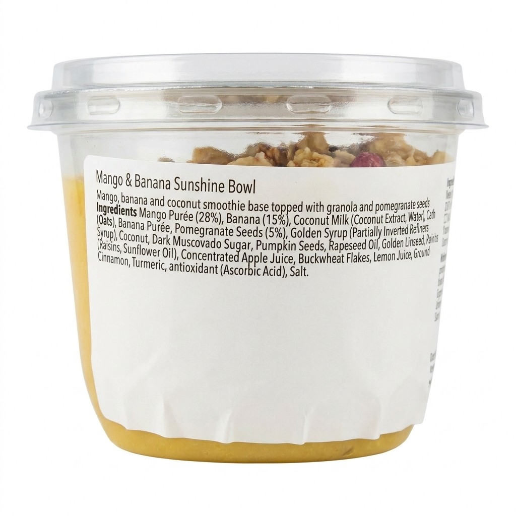 Pret A Manger Mango & Banana Sunshine Bowl 167g