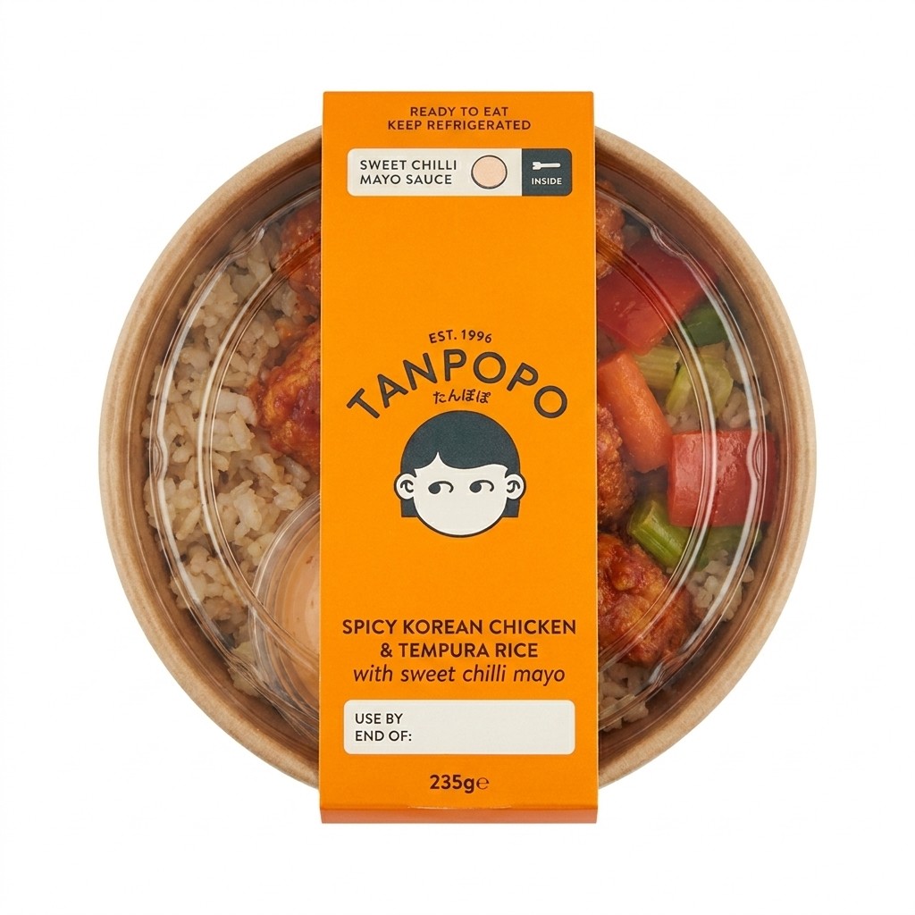 Tanpopo Spicy Korean Chicken & Tempura Rice 235g