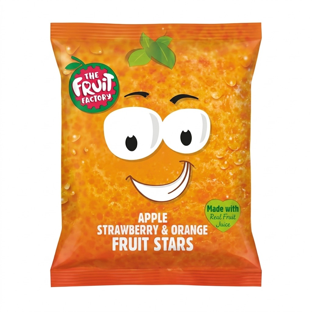 The Fruit Factory Apple Strawberry & Orange Fruit Stars 20g