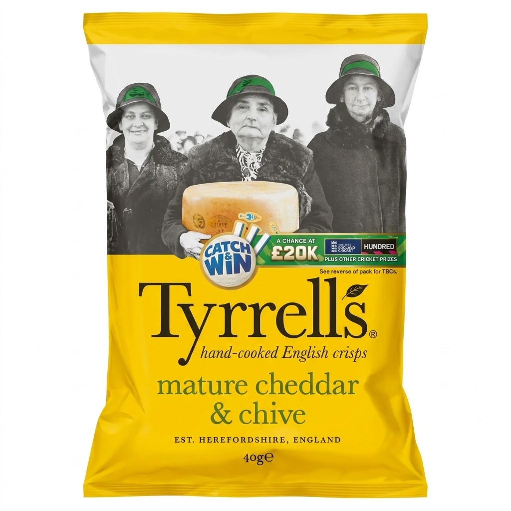 Tyrrells Mature Cheddar & Chive 40g