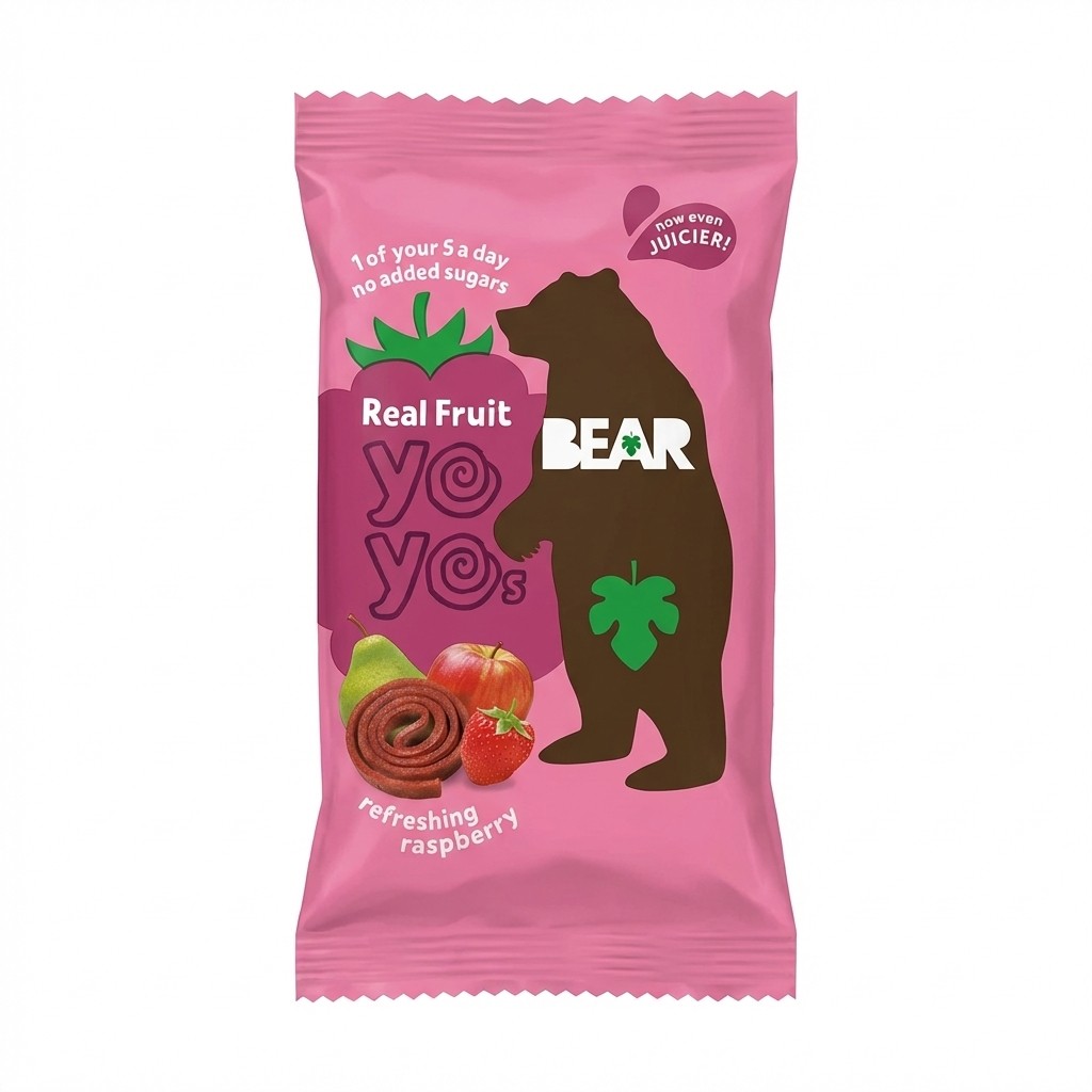Bear Real Fruit Yoyos Raspberry 20g