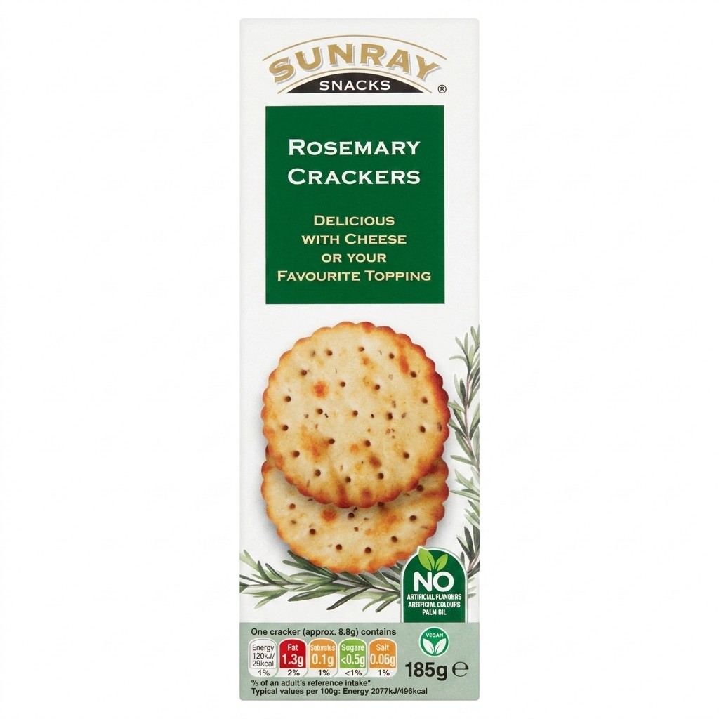 Sunray Snacks Rosemary Crackers 185g