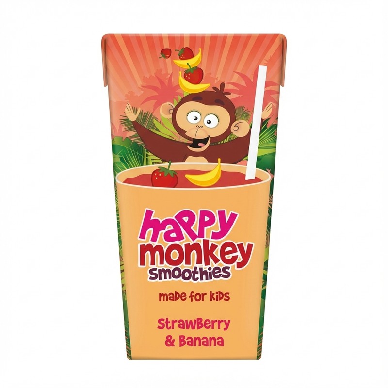 Happy Monkey Strawberry & Banana Smoothie 180ml