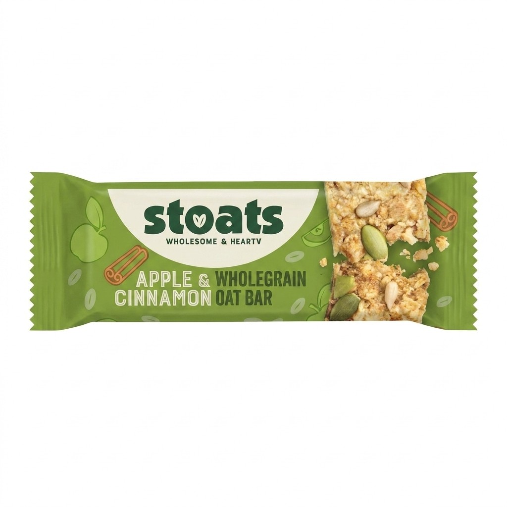 Stoats Apple & Wholegrain Cinnamon Oat Bar 42g