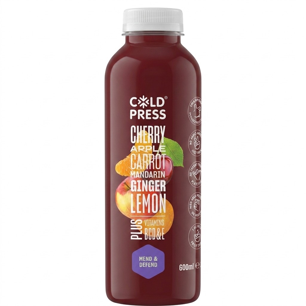 Cold Press Cherry Apple Carrot Mandarin Ginger Lemon 600ml