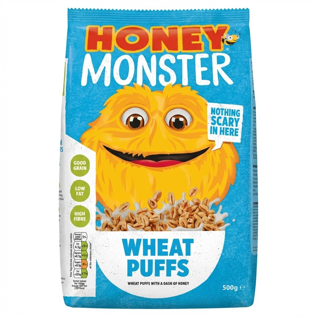 Honey Monster Wheat Puffs 500g