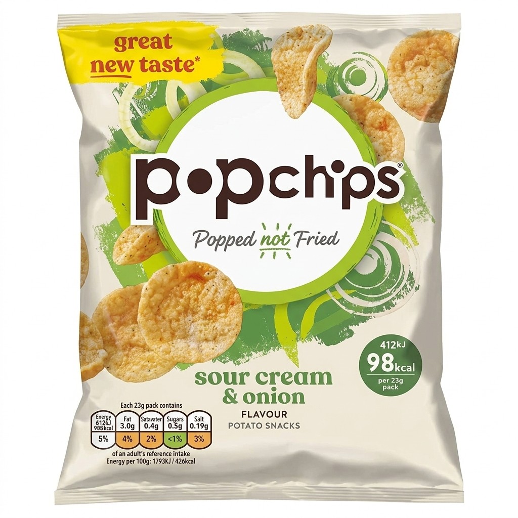Popchips Sour Cream & Onion 23g
