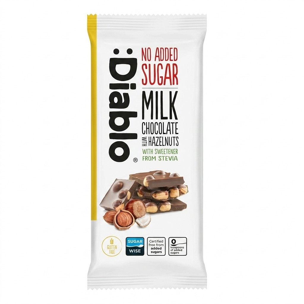 Milk Chocolate with Hazelnuts 75g Diablo