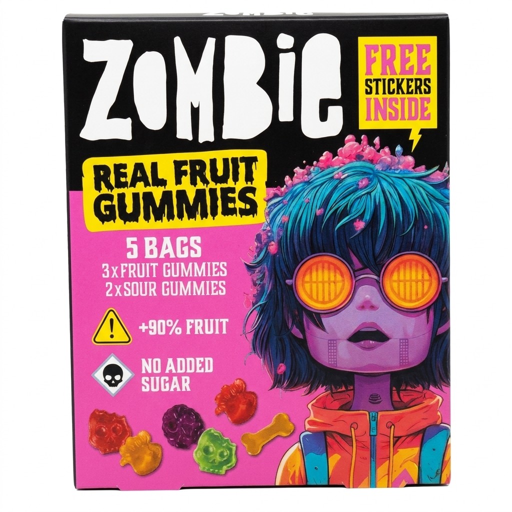 Zombie Real Fruit Gummies 75g