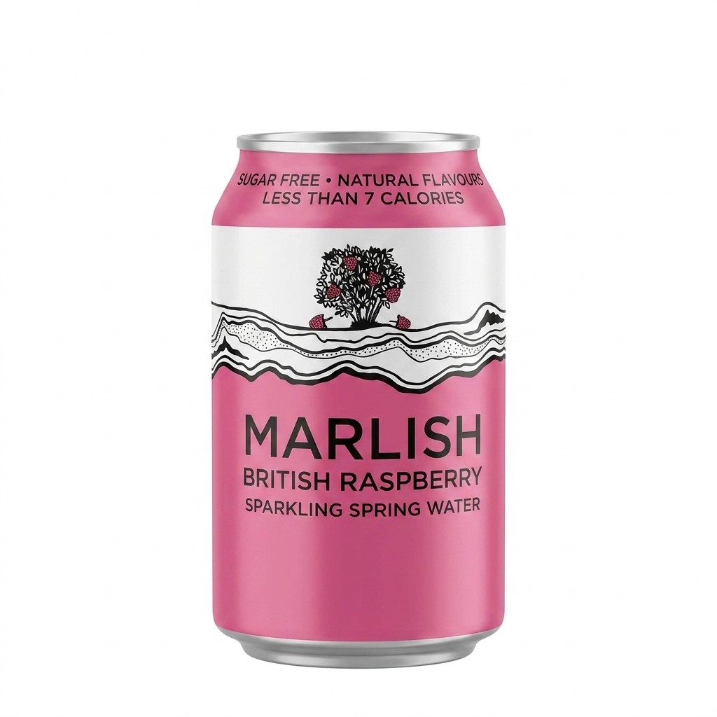 Marlish British Raspberry Sparkling Spring Water 330ml