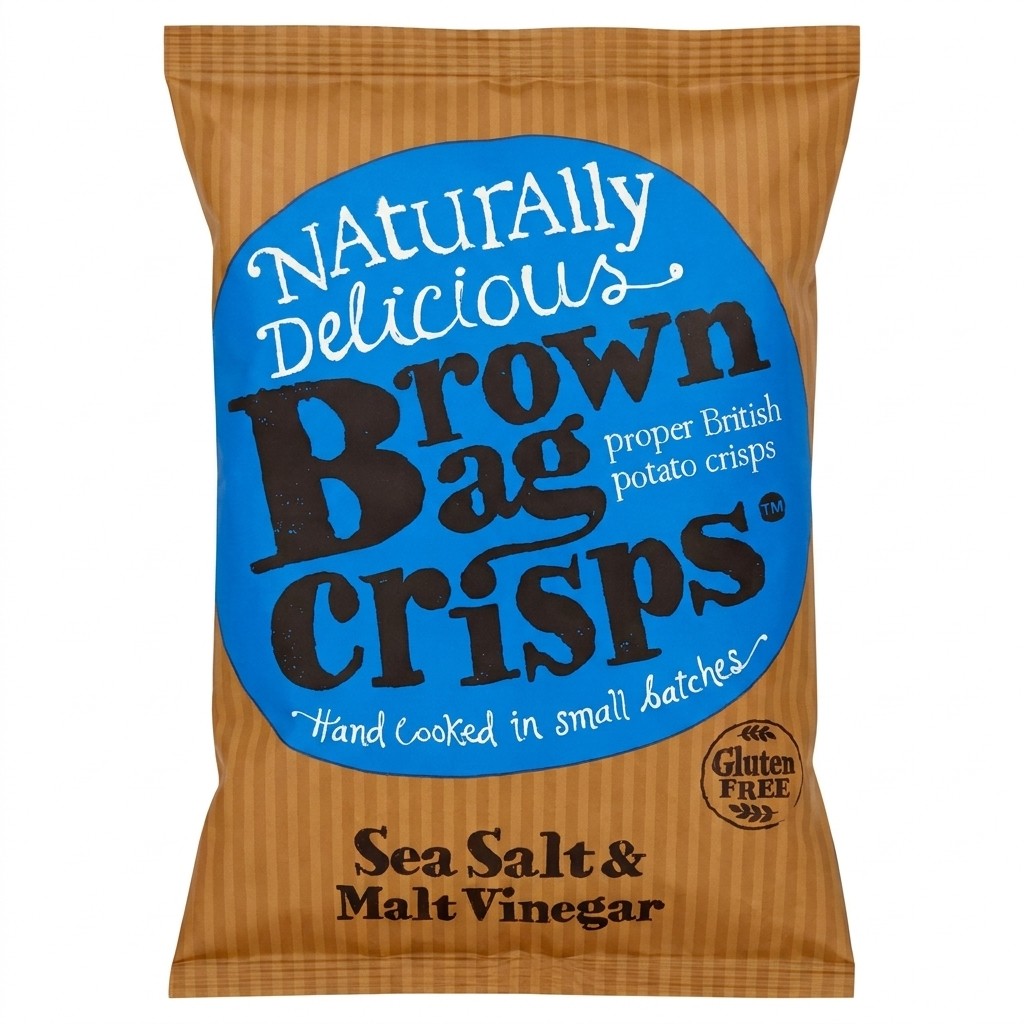 Brown Bag Crisps Sea Salt & Malt Vinegar 40g
