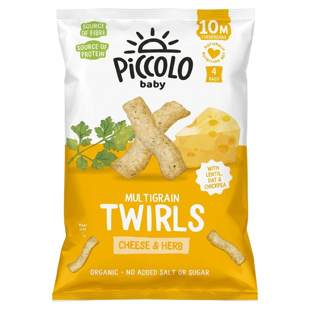 Piccolo Baby Multigrain Twirls Cheese & Herb 60g