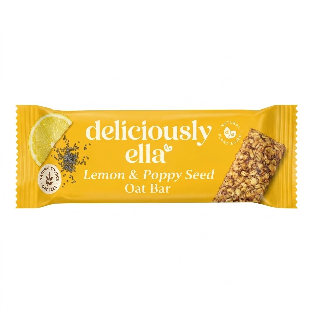 Deliciously Ella Lemon & Poppy Seed Oat Bar 50g