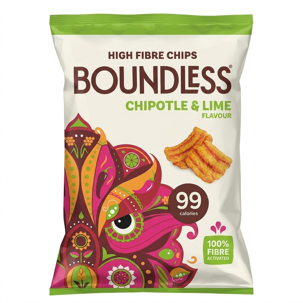 Boundless Chipotle & Lime High Fibre Chips 125g