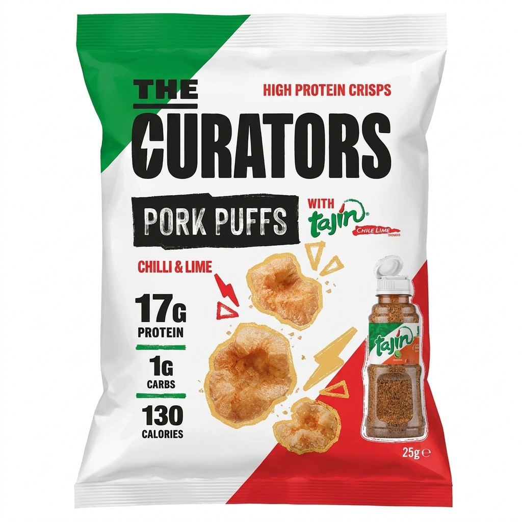 The Curators Pork Puffs Chilli & Lime 25g