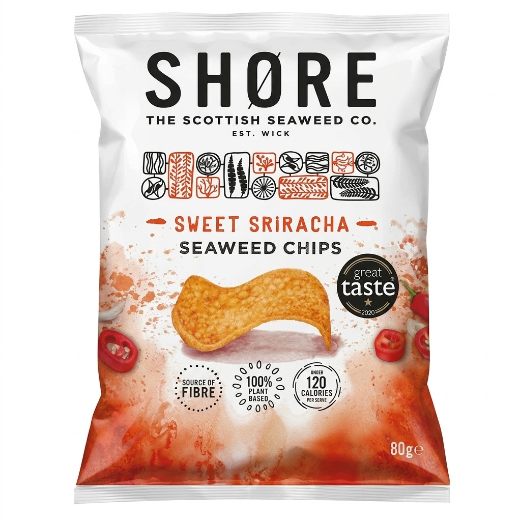 Shore Sweet Sriracha Seaweed Chips 80g