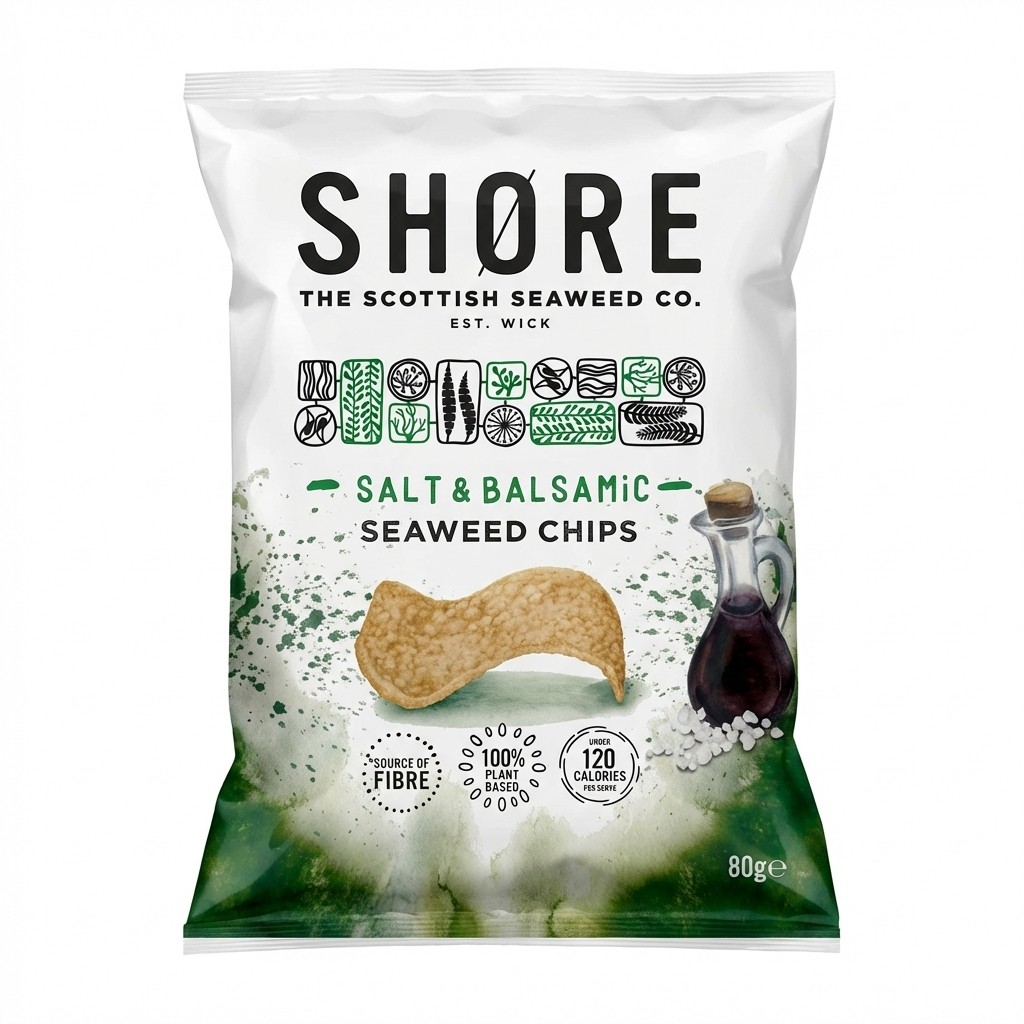 Shore Salt & Balsamic Seaweed Chips 80g