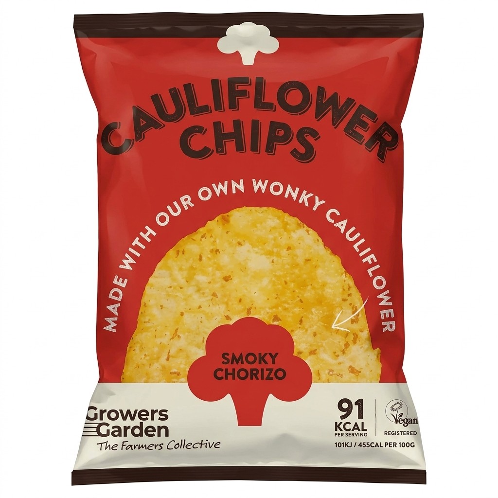 Growers Garden Cauliflower Chips Smoky Chorizo 20g