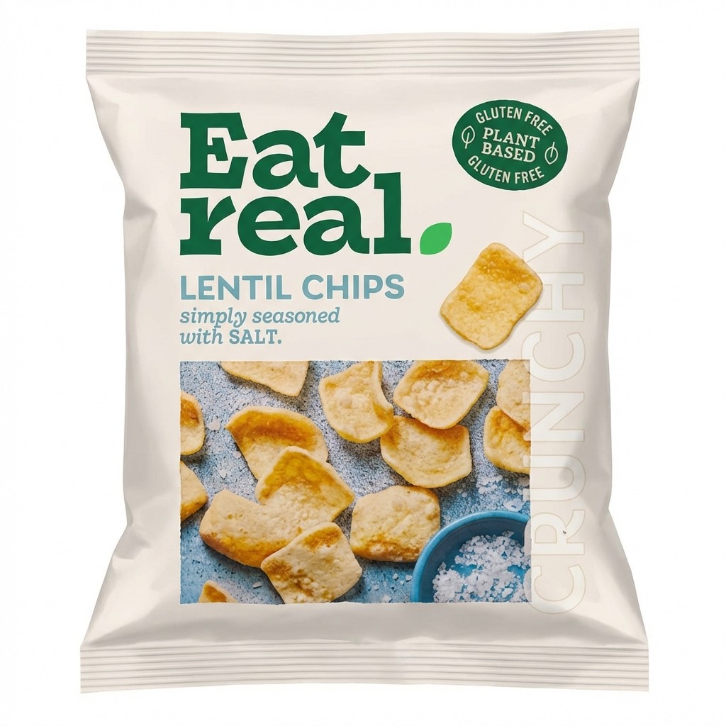Eat Real Lentil Chips 18g