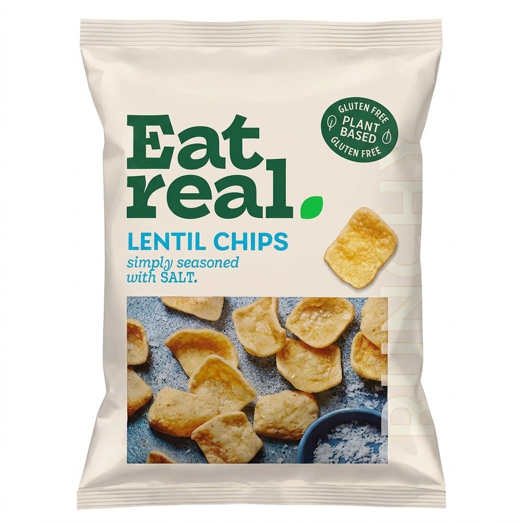 Eat Real Lentil Chips Salted 40g