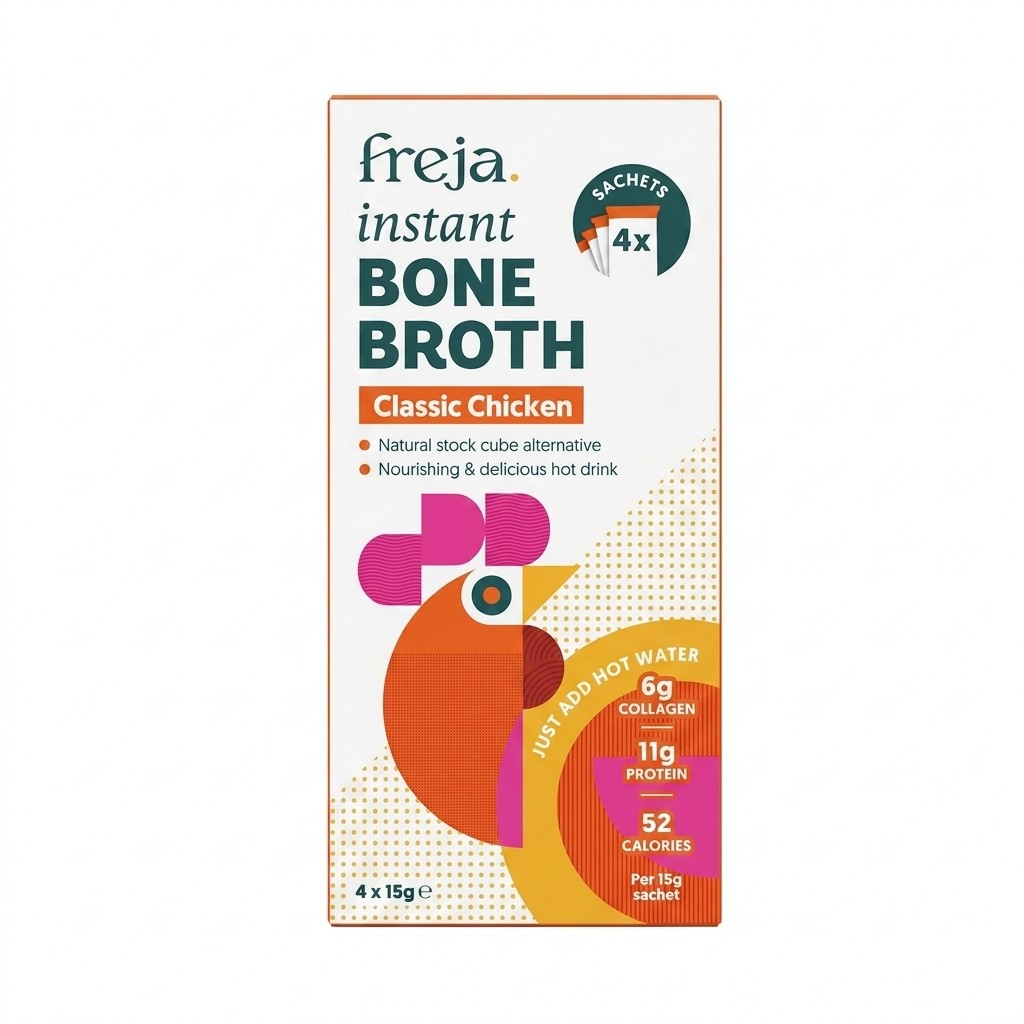 Freja Instant Bone Broth Classic Chicken 4x15g