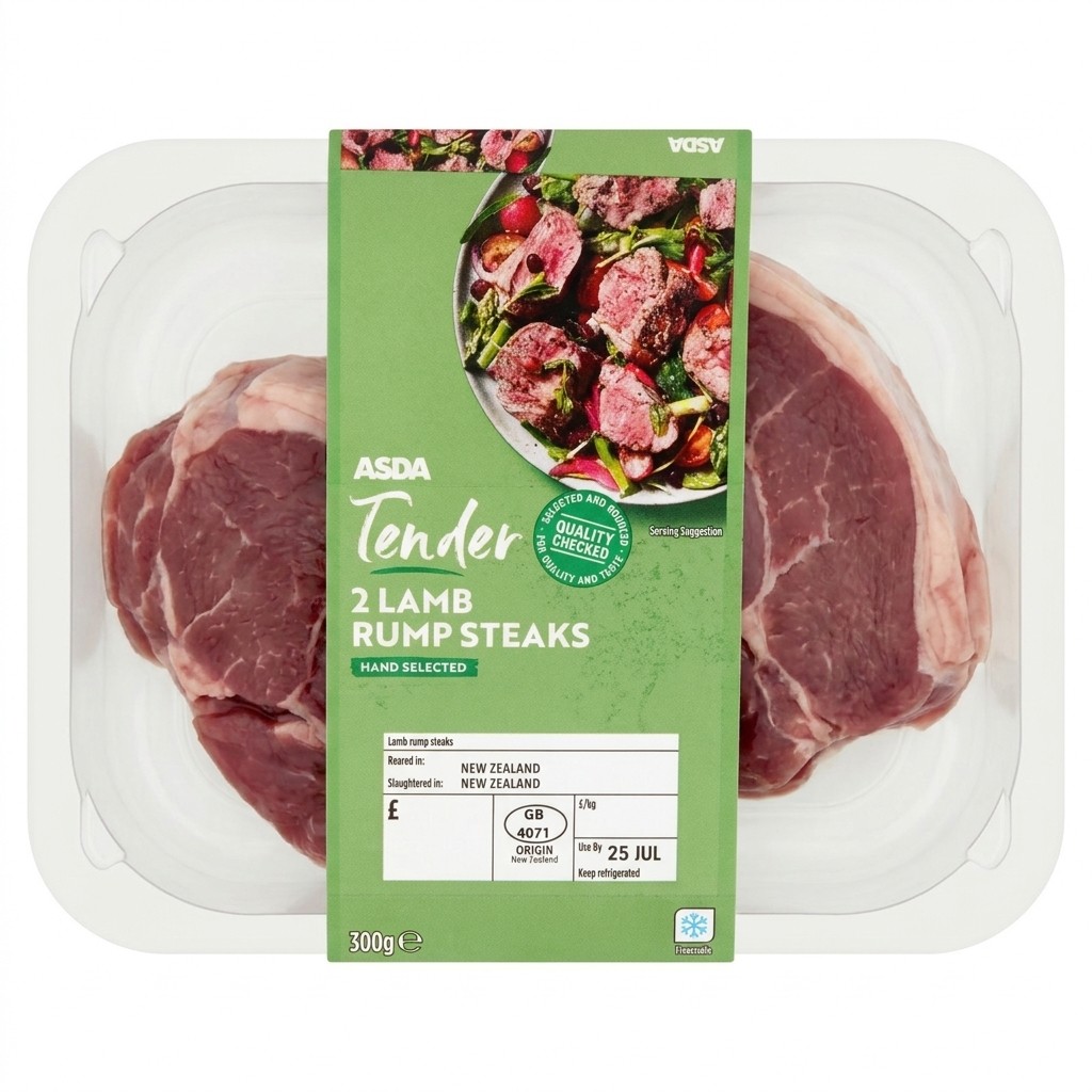 ASDA Tender 2 Lamb Rump Steaks 300g