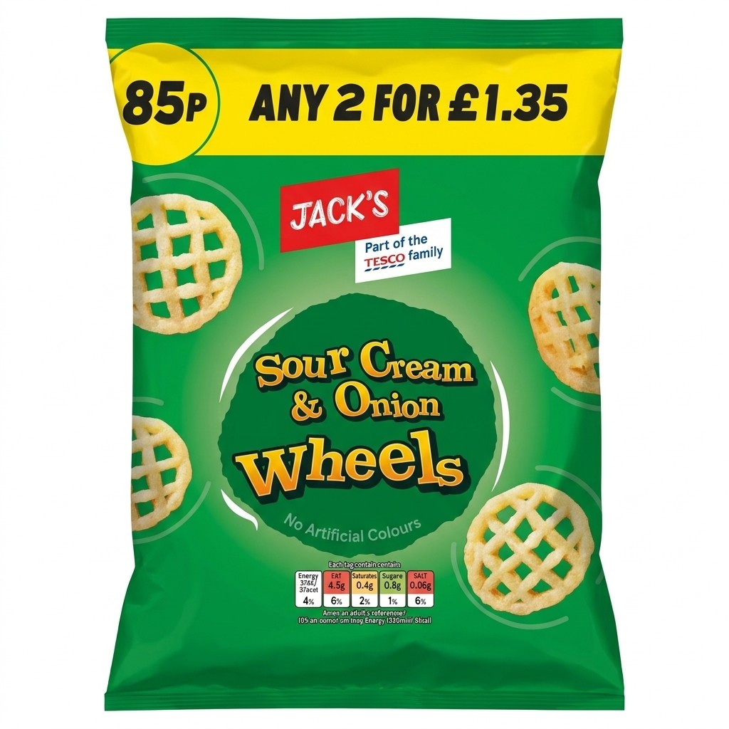 Jack's Sour Cream & Onion Wheels 55g