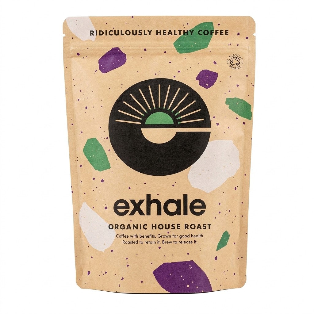 Exhale Organic House Roast Coffee 450g