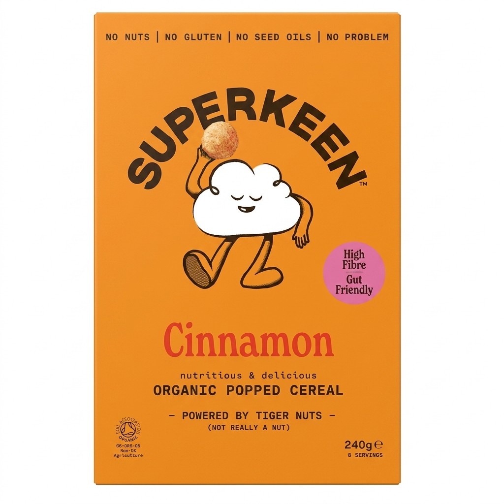 Superkeen Cinnamon Organic Popped Cereal 240g