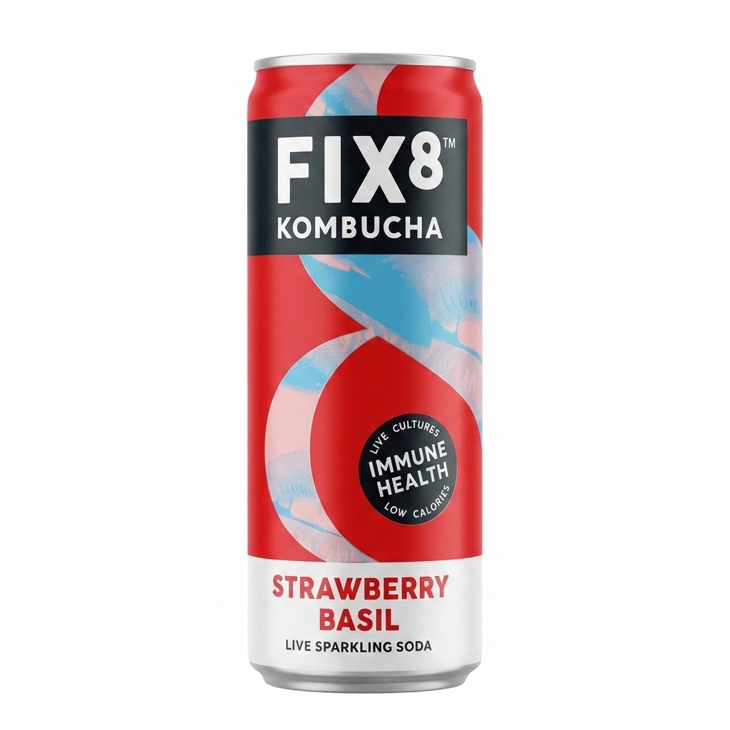 FIX8 Kombucha Strawberry Basil 250ml