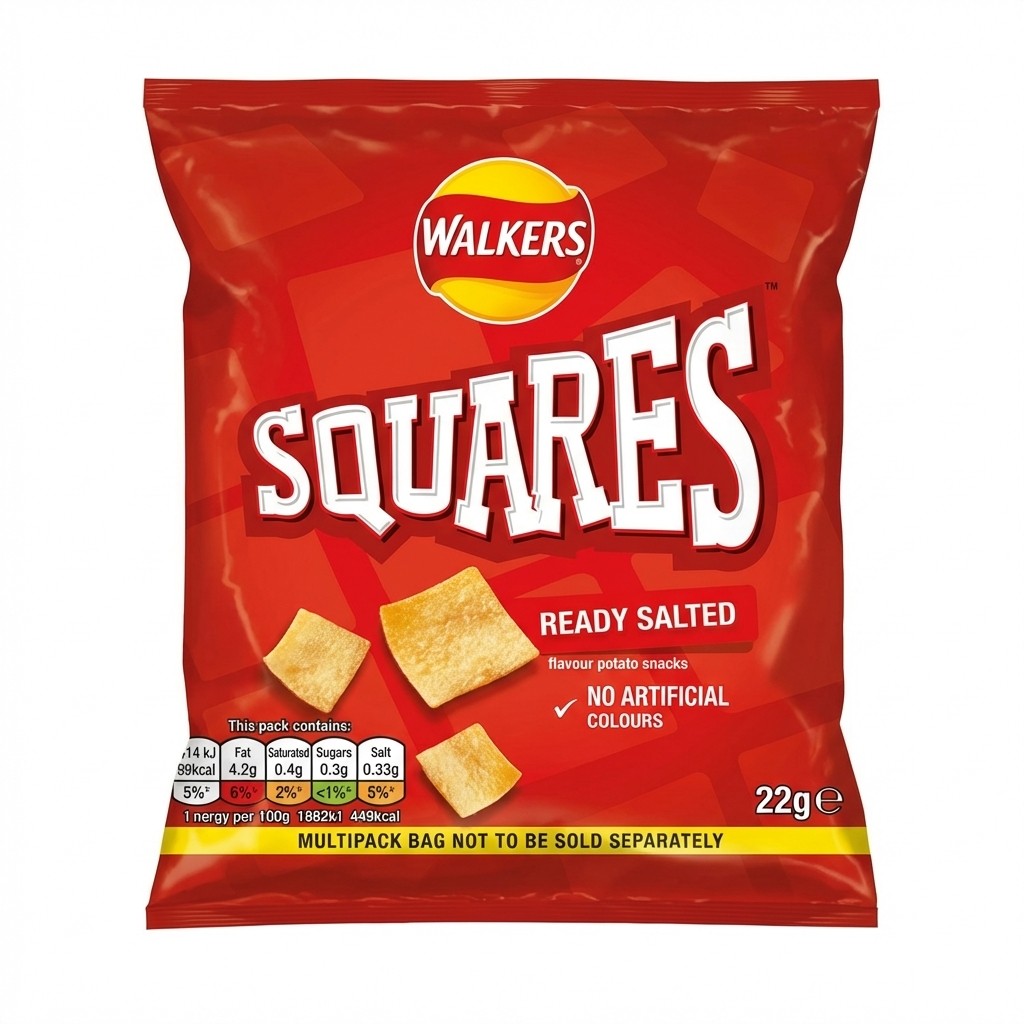 Walkers Squares Ready Salted 22g