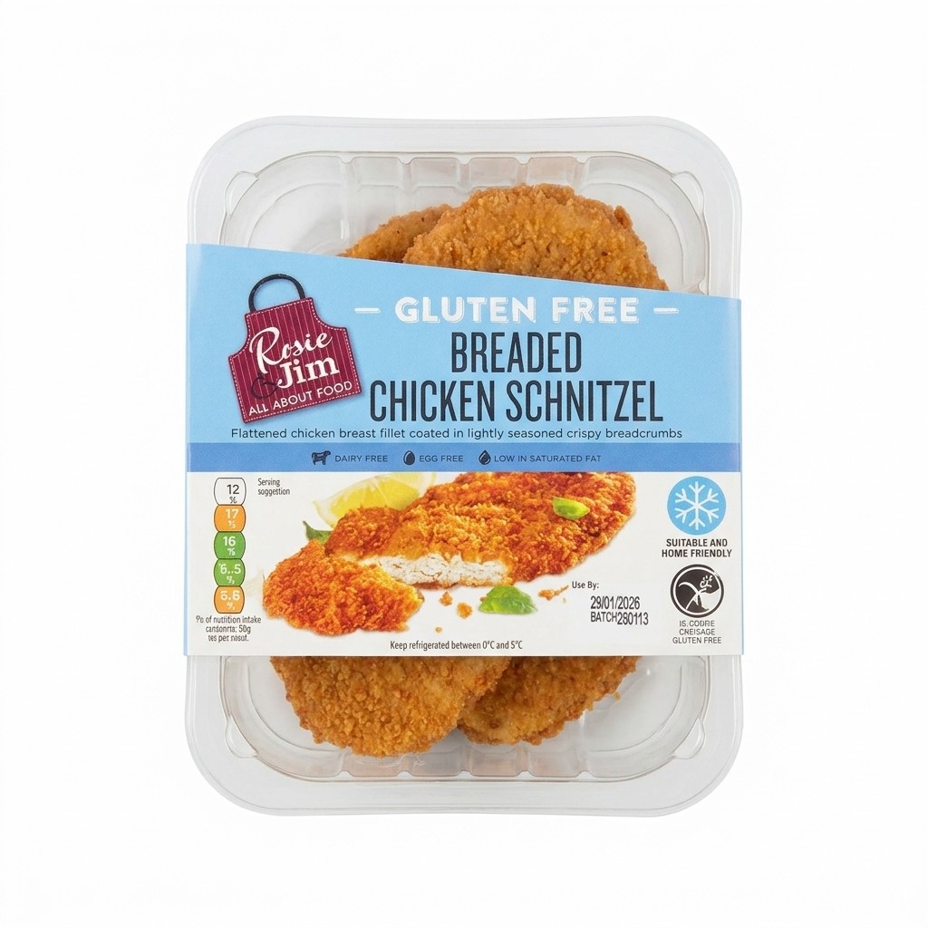 Rosie & Jim Breaded Chicken Schnitzel 650g