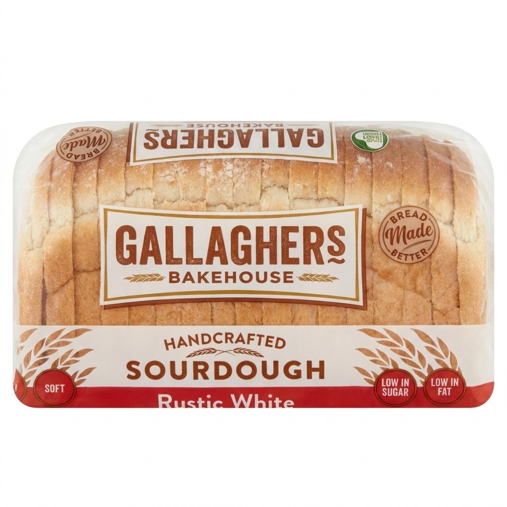 Gallaghers Bakehouse Sourdough Rustic White Loaf 720g